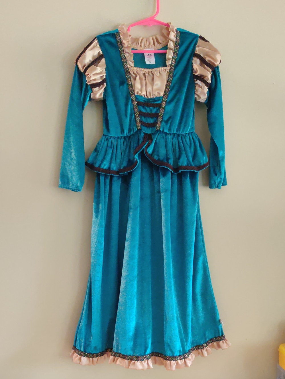 Kids Teal and Cream Renaissance Princess Theater Costume